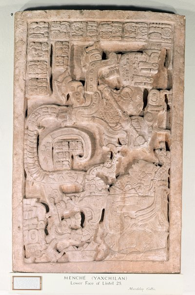 Architrave di Yaxchilan, periodo tardo classico da Mayan